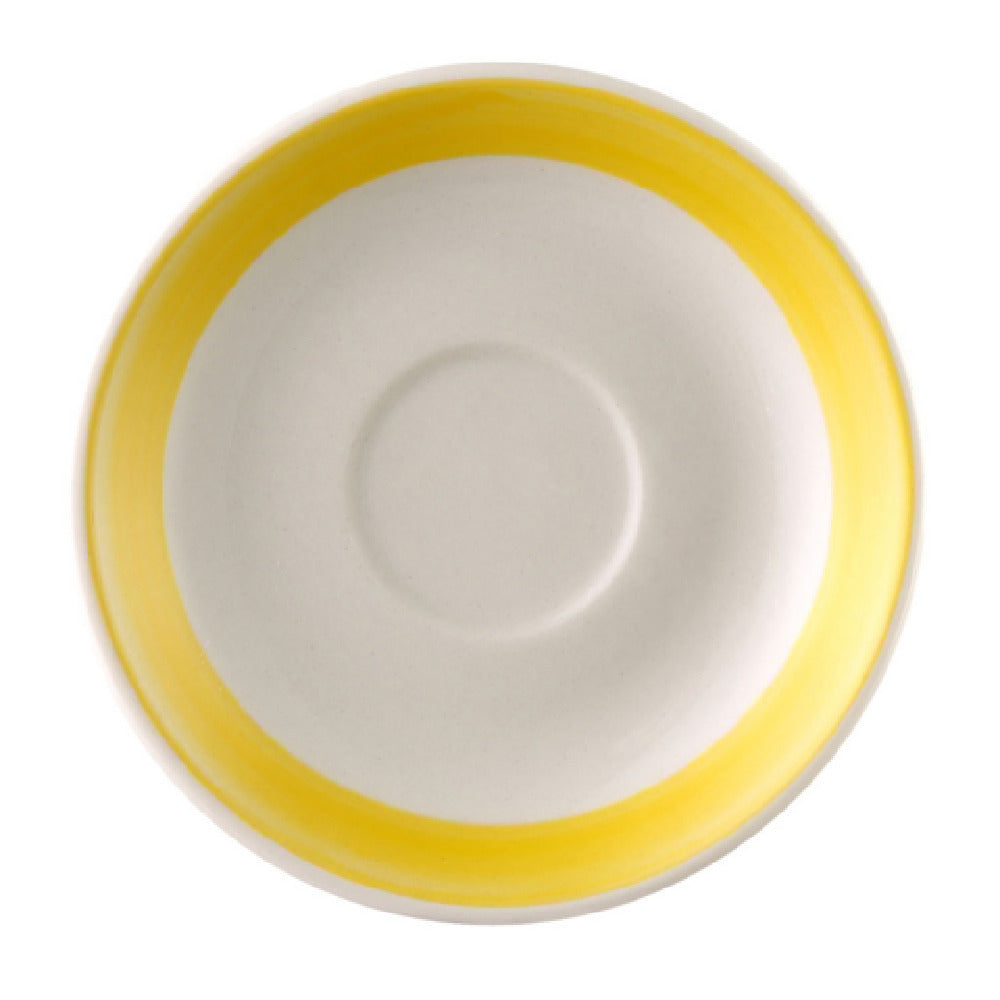 CAC China R-36-Y Rainbow Saucer 4-1/2" Dia. X 3/4"H Round