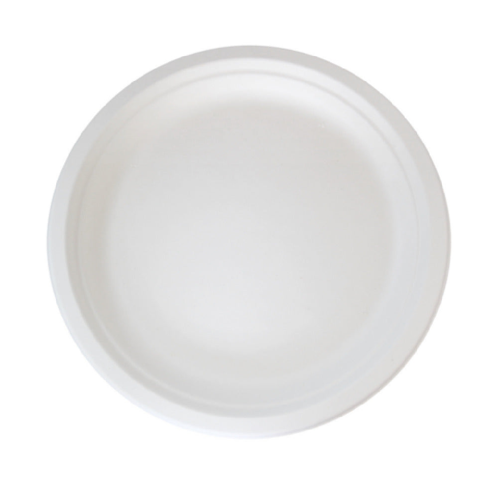 PacknWood 210APU25F - Sugarcane Plate (No Added PFAs), 10"L, White