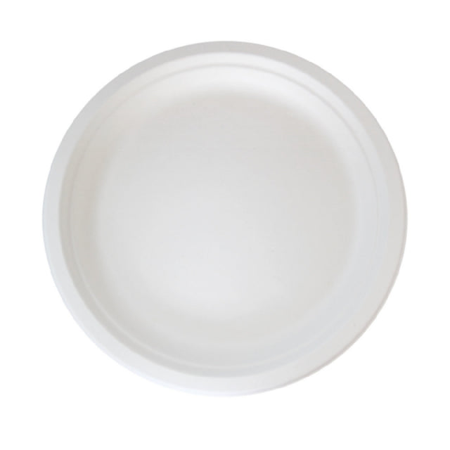PacknWood 210APU25F - Sugarcane Plate (No Added PFAs), 10"L, White