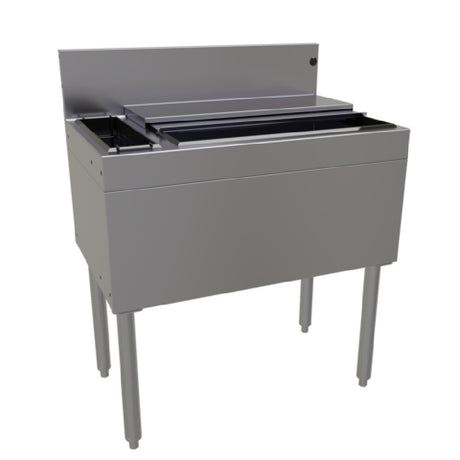 Glastender CBA-30L3 Underbar Ice Bin/Cocktail Unit With Bottle Well Storage 30"W X 19"D