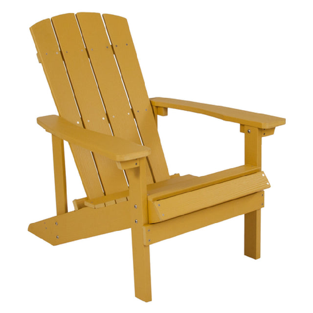 Flash Furniture JJ-C14501-YLW-GG Adirondack Chair 350 Lb. Weight Capacity Weather-resistant Polystyrene Frame