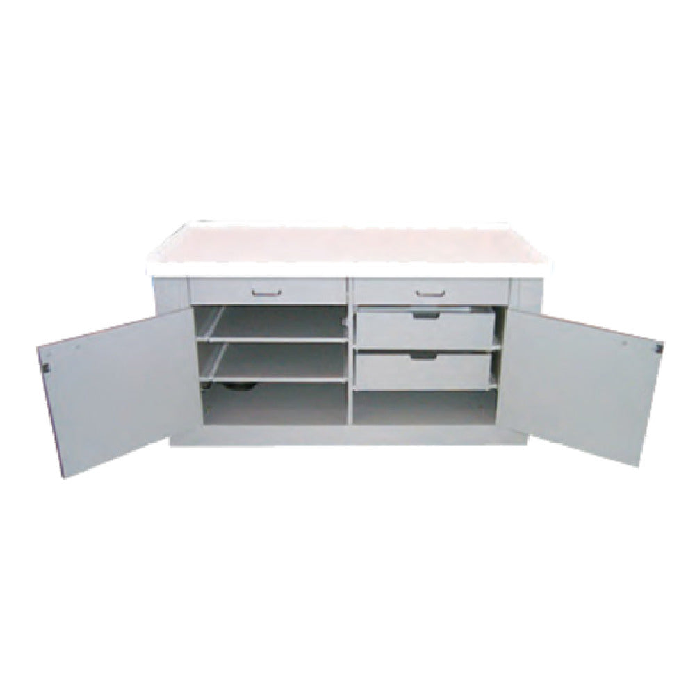 Bon Chef 50092 - Outdoor Buffet Station, 60"L X 30"W X 38"H, Under Cabinet Pullout Drawer Space