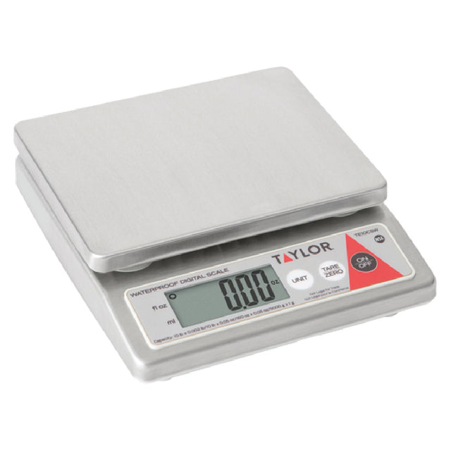 Taylor TE10CSW Portion Control Scale Digital 10 Lb. X 0.002 Lb / 10 Lb. X 0.005 Oz. / 160 Oz. X 0.05 Oz. / 5000 G X 1 G Dry Capacity