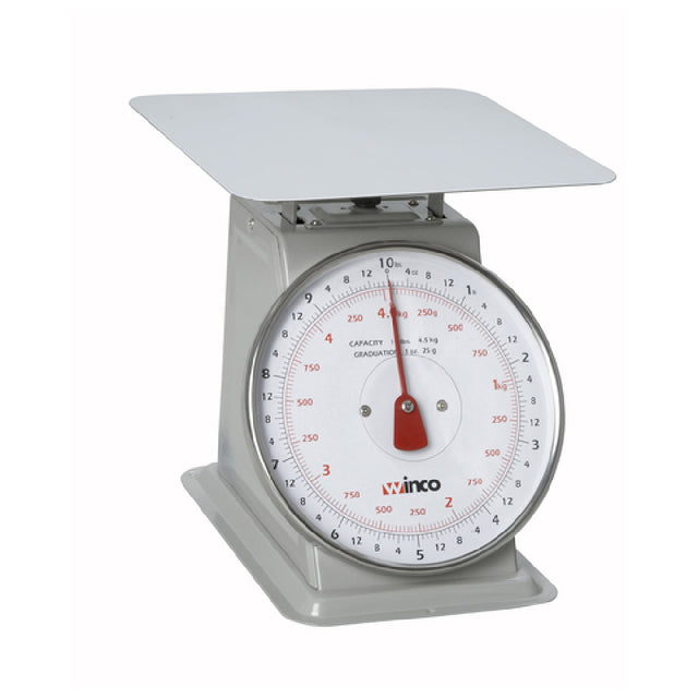 Winco SCAL-810 Receiving/Portion Scale 8" Dial 10 Lb./4.55 Kg. X 1 Oz./25 G.