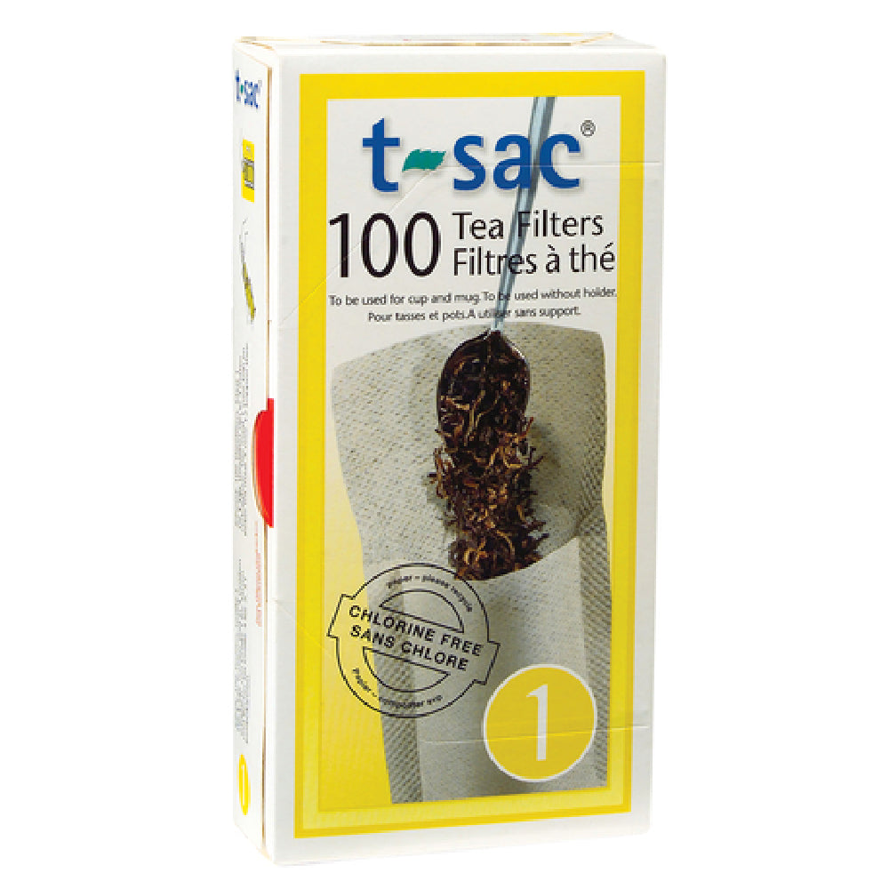 Harold Import Co. 1601 T-Sac® Filter #11 Cup Disposable Paper Filter Loose Tea Bags Natural