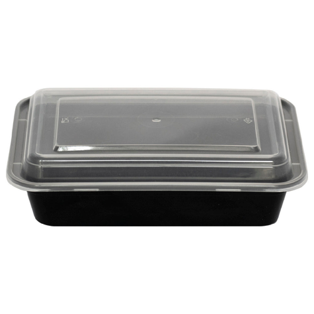 International Tableware TG-PP-50 Container With Clear Lid Plastic Black