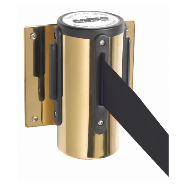 Aarco WM-7BBK WM-7BBK Form-A-Line™ System Wall Mounted Retractable Belt With A Brass Casing