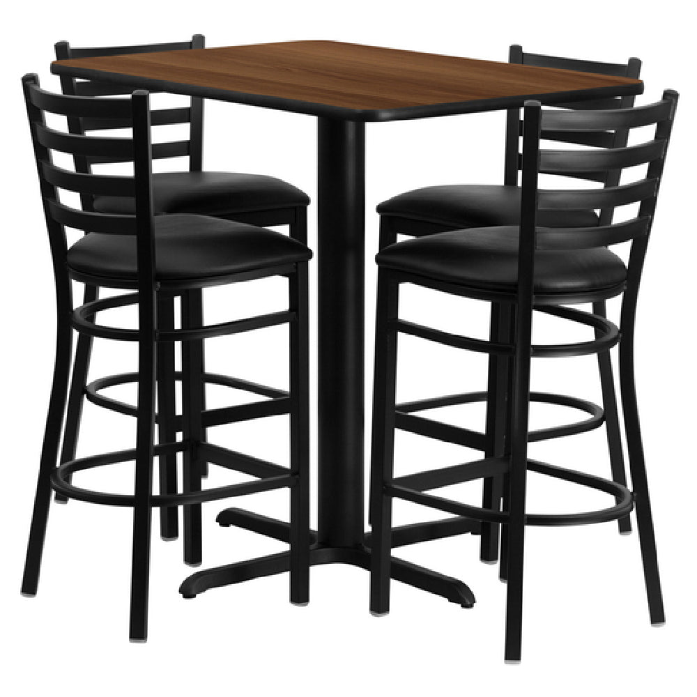 Flash Furniture HDBF1020-GG Table And Bar Stool Set Includes (1) 24"W X 42"D X 42"H Table