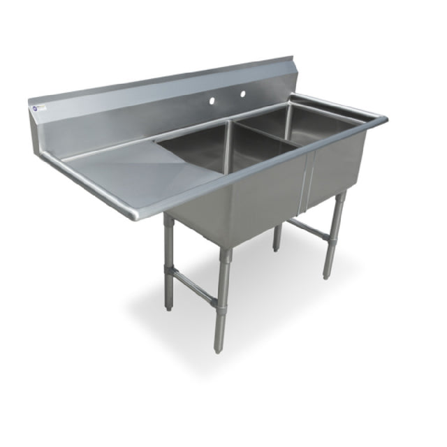 Steel Works Stainless SWS2C162012-18L-318 Sink 18ga/304 Stainless Steel 25-1/2" X 52-1/2" X 43-3/4"H