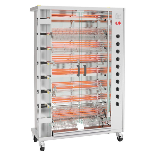 Rotisol FF1175-8G-SS_NAT FauxFlame™ Rotisserie Oven Gas Floor Model