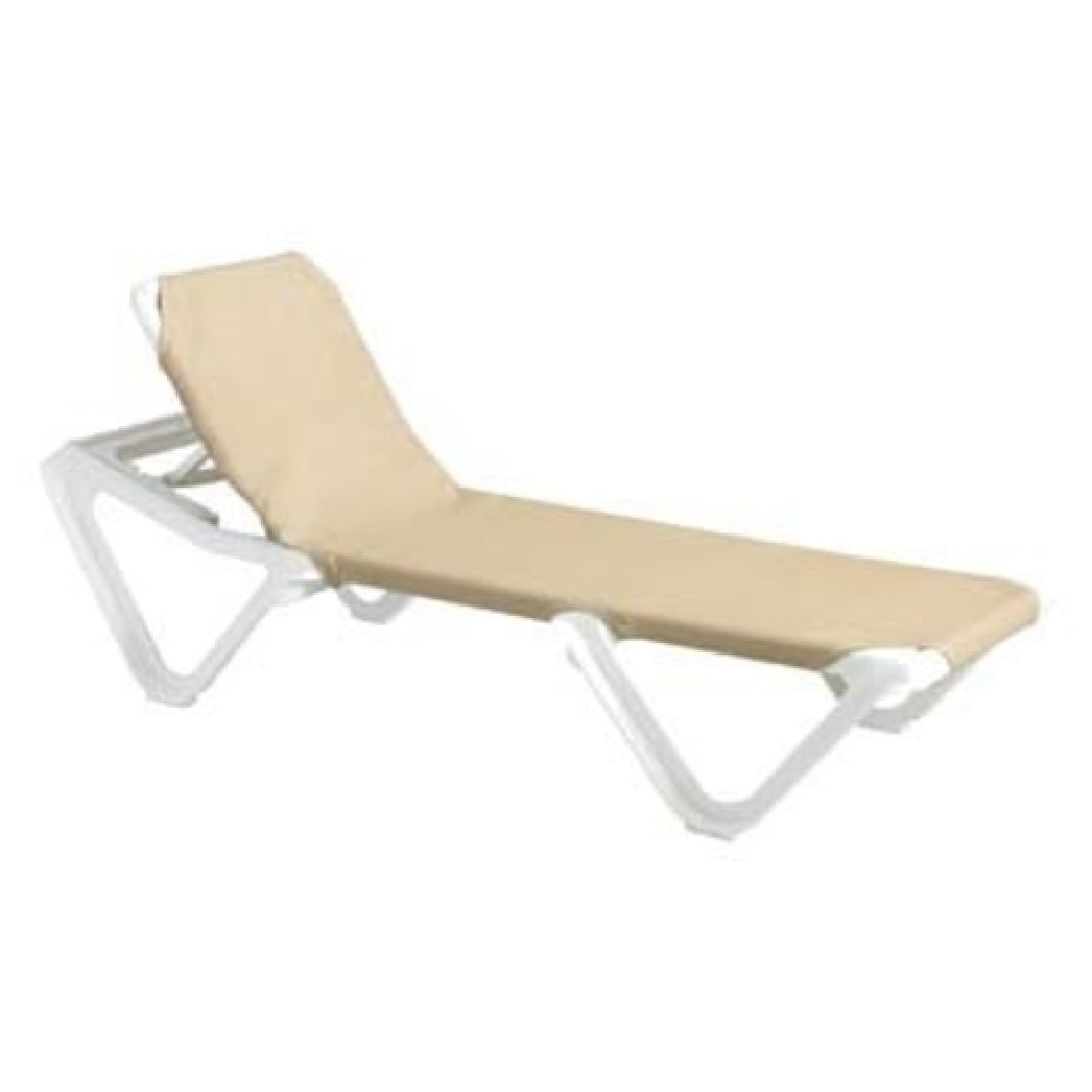 Grosfillex 99101003 Nautical Chaise Stackable Without Arms