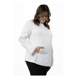 Chef Works CBZ05W-WHT-2XL Rochester Chef Coat 4.7 Oz Center Front 2-way Zipper Closure