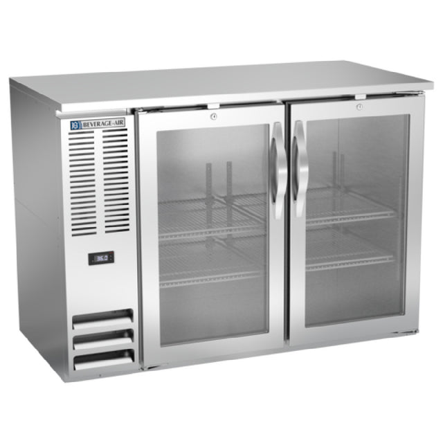 Beverage Air BBN48HC-FG-S - Refrigerated Food Rated Back Bar Storage Cabinet, Two-section