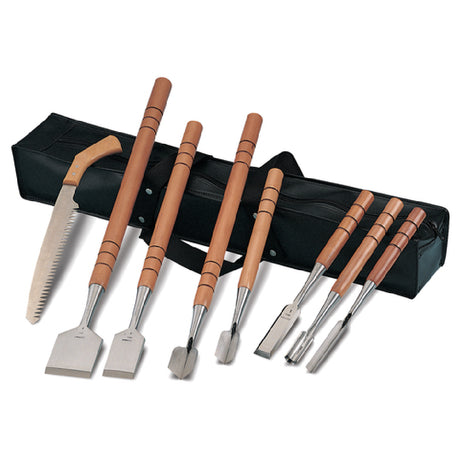 JB Prince C519 Artisan Ice Carving Set (1) Saw (7) Chisels