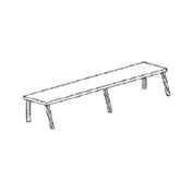 Piper Products ROHS-36 - Overhead Shelf, Less Plexiglas (14"), Cafeteria Style