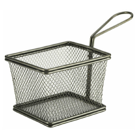 Steelite GWSVB1210BK Serving Fry Basket 5"L X 4"W X 3-1/3"H Rectangular