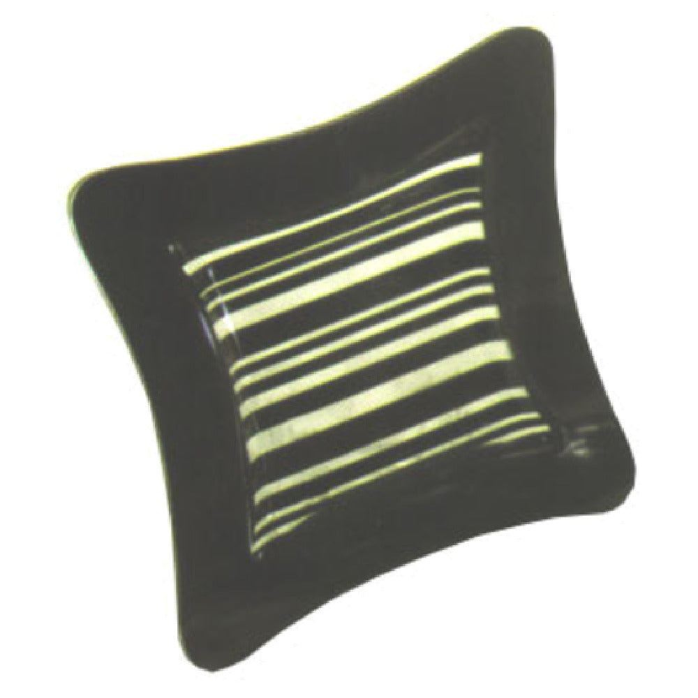 Bon Chef 100103 - Black Tie Collection Plate, Square, 10-1/2" X 10-1/2"