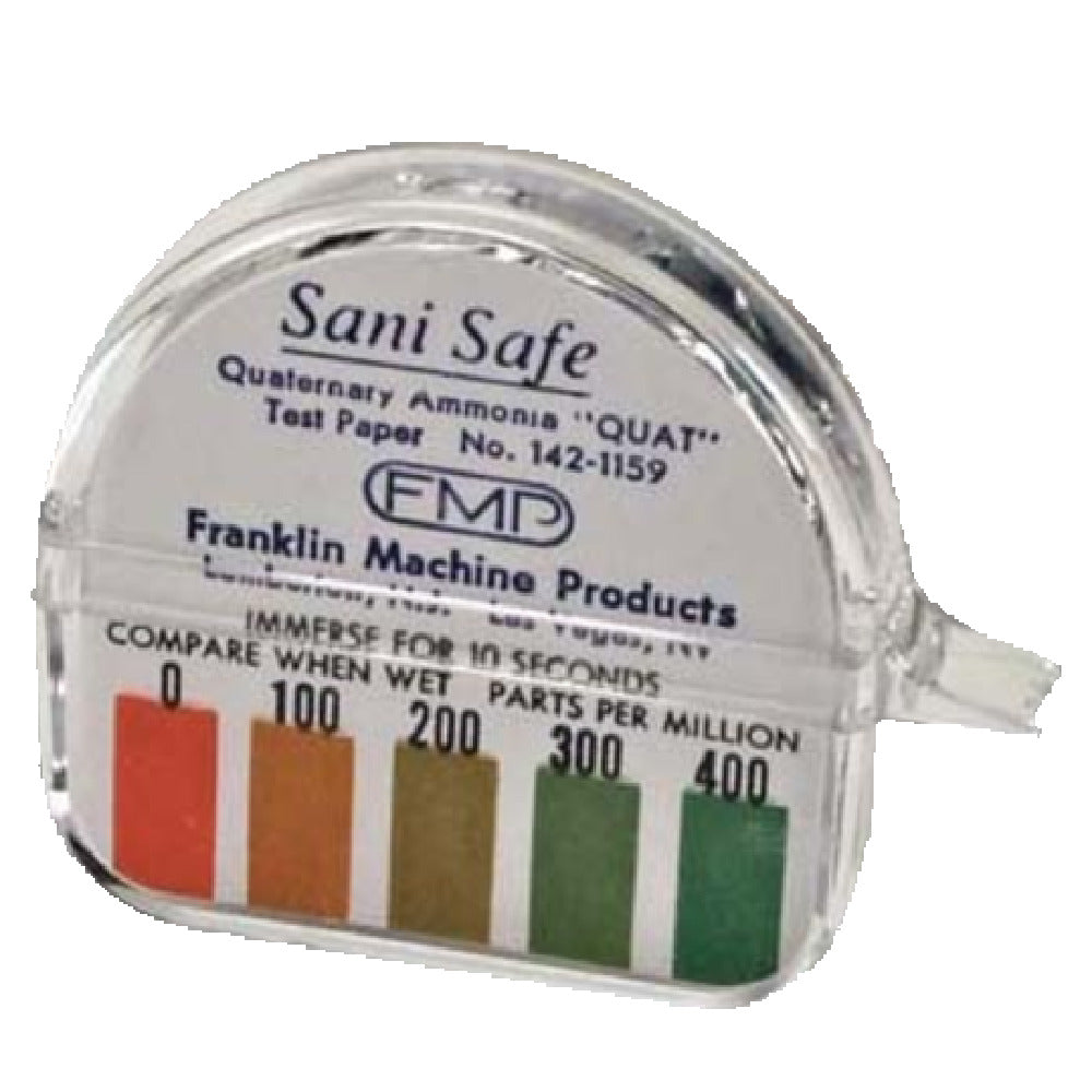 Franklin Machine Products 142-1159 Sani Safe Quaternary Ammonia Compounds " QUAT" Test Kit Litmus Paper