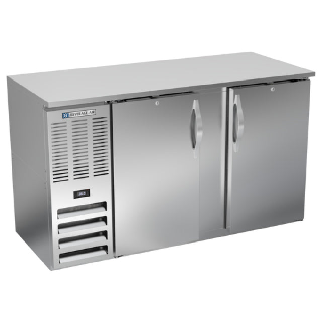 Beverage Air BBN58HC-S - Refrigerated Back Bar Storage Cabinet, Two-section, 58"W X 26-3/8"D X 34"H