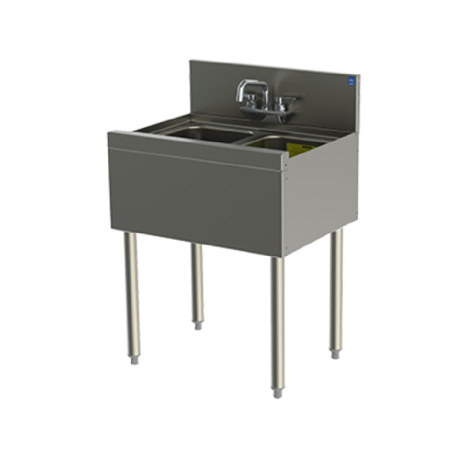 Perlick TSF24M2 TSF Series Underbar Multi-tank Sink Unit Two 18 Gauge Stainless Steel Compartments