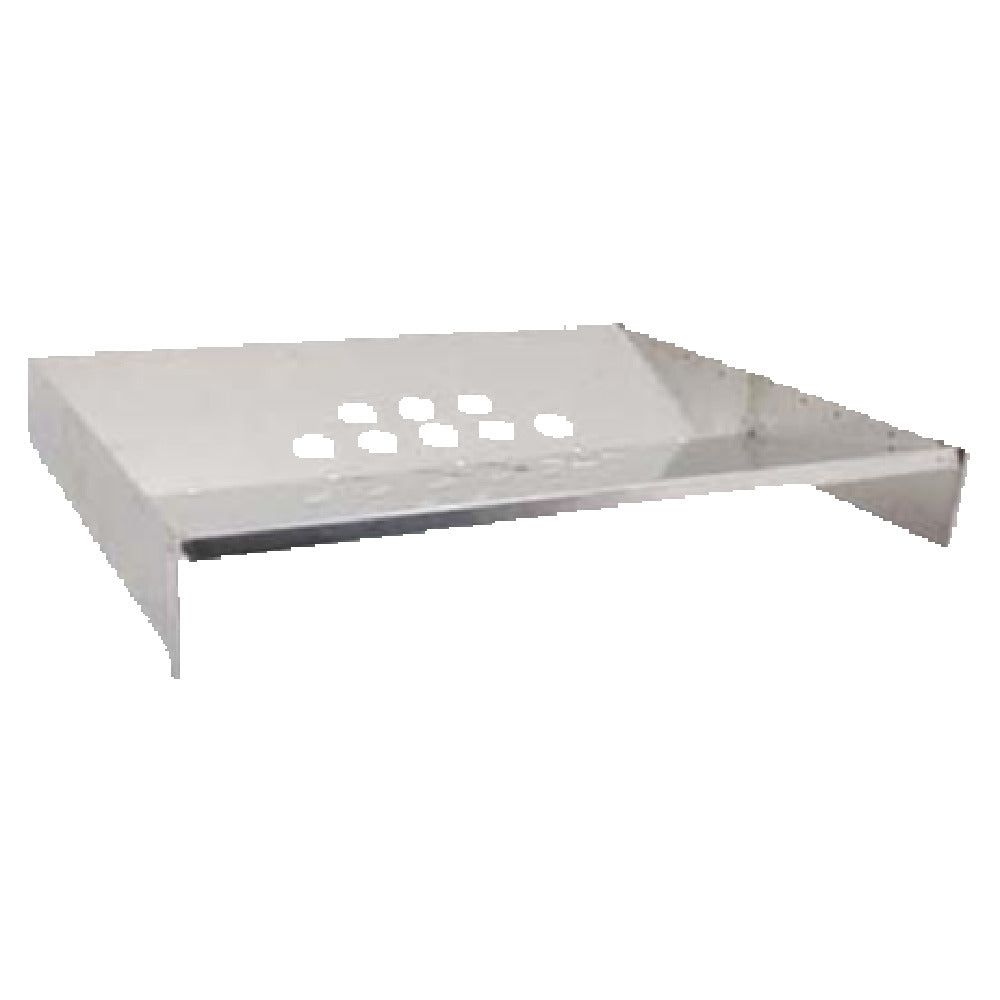 Franklin Machine Products 197-1173 V-Shaped Grease Pan 1-1/8" Drain Holes Stainless Steel