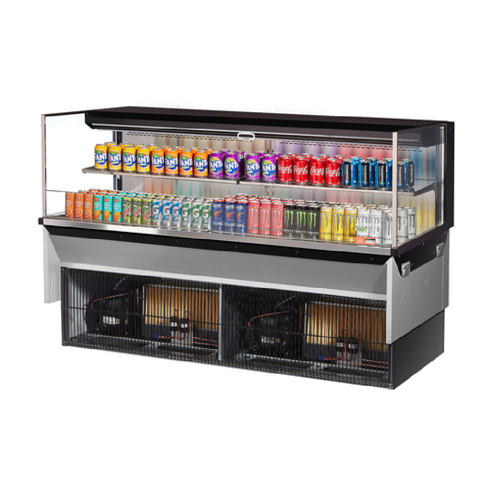 Turbo Air TOM-72L-UF-W(B)-2SI-N Drop-In Horizontal Open Display Case Low Profile