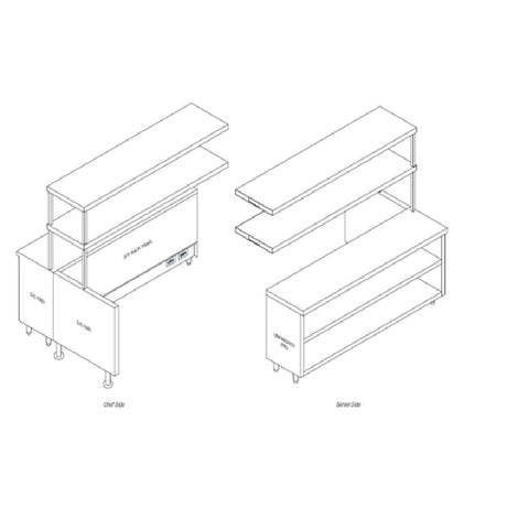 Randell RCL-80.5 Modular Chef Service Counter Left Section (chef Side) 80-1/2"W