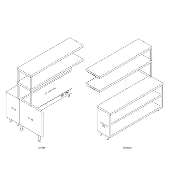 Randell RCL-80.5 Modular Chef Service Counter Left Section (chef Side) 80-1/2"W