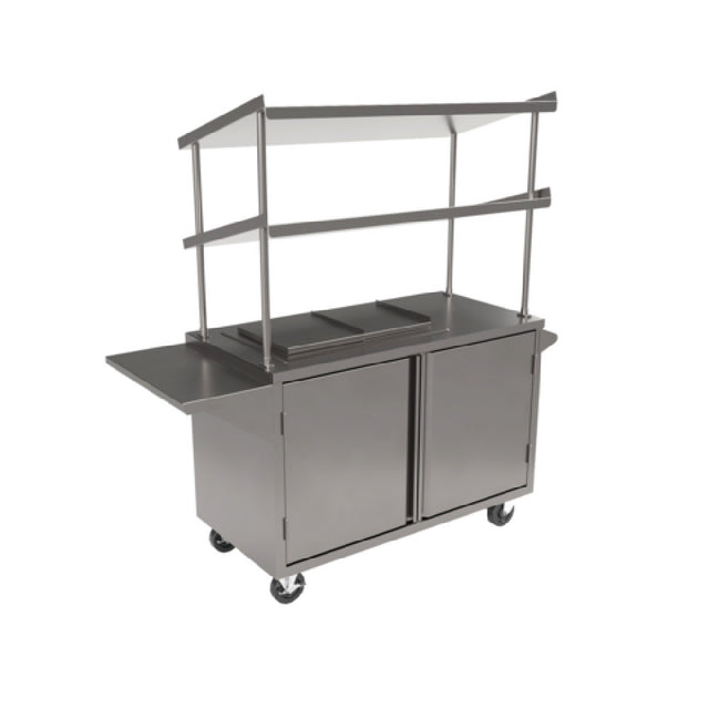 BK Resources MSC-3048 Serving Cart With Cabinet Base 30" X 48" 30" X 58" Cabinet Base With Locking Doors