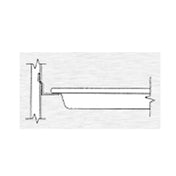 Continental Refrigerator 50-P001AB Pan Slide Assembly Half Section For 18 X 26 Or (2) 18 X 14 Pans On 3" Centers