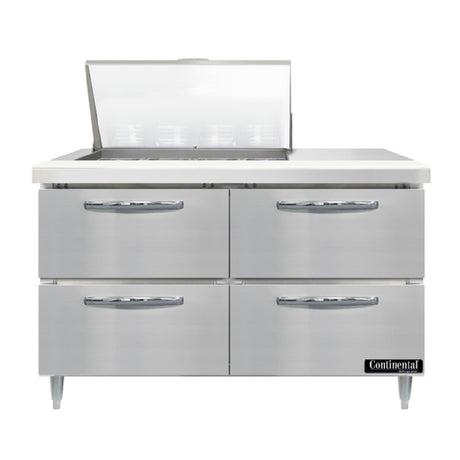 Continental Refrigerator D48N12M-D Designer Line Mighty Top Sandwich Unit 48"W