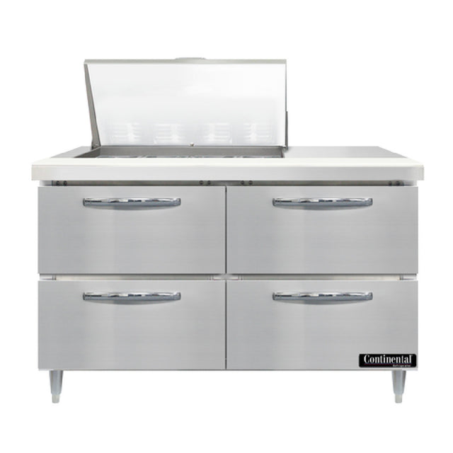 Continental Refrigerator D48N12M-D Designer Line Mighty Top Sandwich Unit 48"W