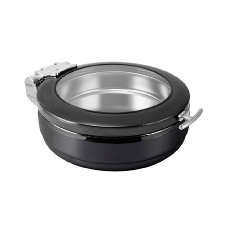 Steelite 5370S588 - Round Induction Chafer W/ Glass Lid S/S Insert Sand, 5.5 Qt, 14.75" X 18.875" X 6.75"