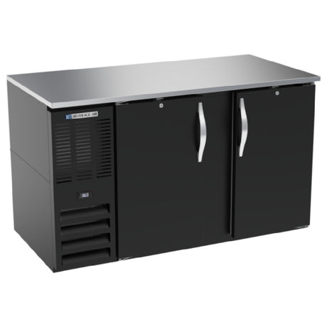 Beverage Air BB58HC-B - Refrigerated Back Bar Storage Cabinet, Two-section, 58"W X 30-3/8"D X 34"H