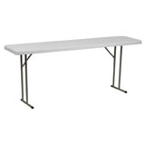 Flash Furniture RB-1872-GG Training Folding Table 72"W X 18"D X 29"H Seats Up To 3 Adults