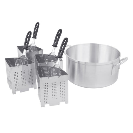 Vollrath 682114 Wear-Ever® Steamer/Boiler Complete With (1) 18-1/2 Qt. Aluminum Pot And (4) 3qt. Stainless Steel Insets