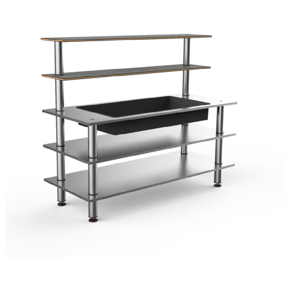 Steelite MGCMLC03GSXF Mogogo Buffet Solutions Modular Pro Back Bar 5-tier 71" X 29-1/2" X 60-1/2"