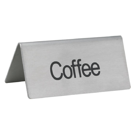 Winco SGN-103 Beverage Tent Sign "Coffee" 3"L X 1-1/2"W 1-1/4"H