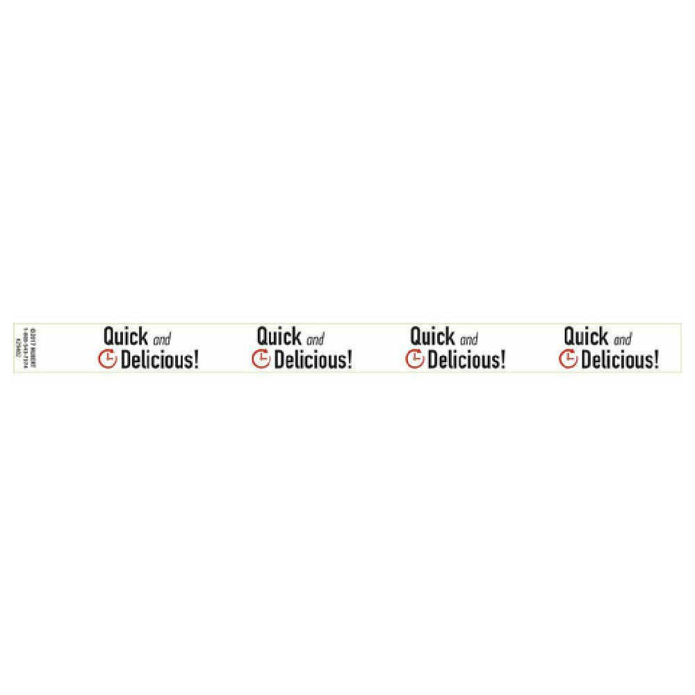 Hubert 29402 - Band-It Food Label, "Quick And Delicious", 13-3/4" X 1"
