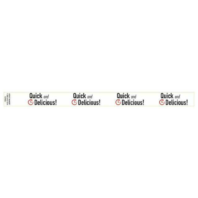 Hubert 29402 - Band-It Food Label, "Quick And Delicious", 13-3/4" X 1"