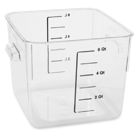 Rubbermaid FG630600CLR - Space Saving Container, 6 Quart, 8-3/4"L X 8-5/16"W X 6-15/16"H