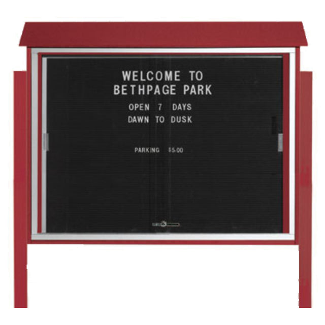 Aarco PLDS3645LDPP-7 Message Center 45"W X 36"H Freestanding