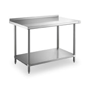 Steel Works Stainless SWWTS-2436-2R-318 Worktable 24" X 36" X 34"H 18ga/304 Stainless Steel
