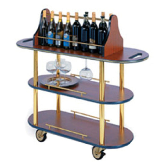 Lakeside 37207 Wine Cart Oval 16"D X 42-1/2"W X 47-1/4"H