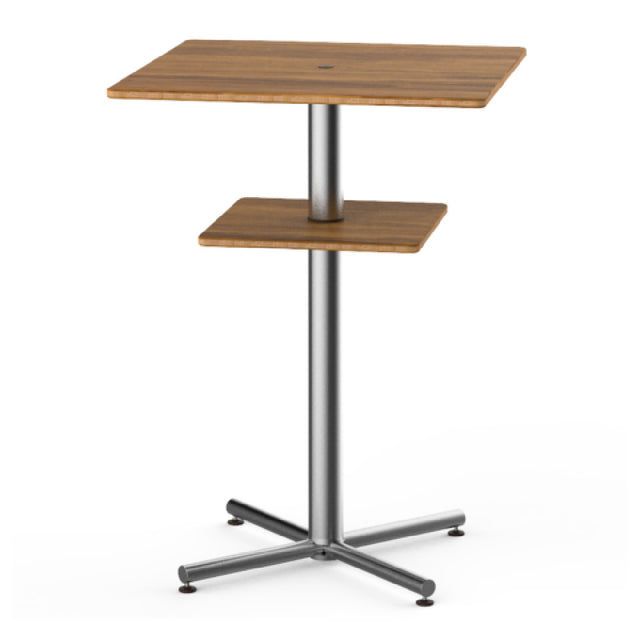 Steelite MGCPBS02BSXX - Square Bar Table & Shelf, 30.0" X 30.0" X 42.5", Polo