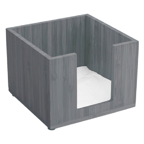 FOH BHO039GYB21 Buffetware Napkin Holder 5-1/2" X 5-1/2" X 4" Square