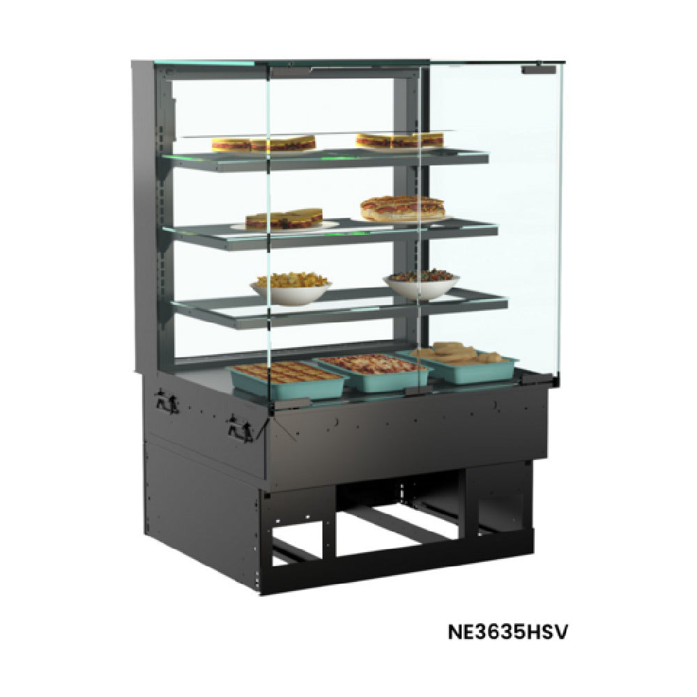 Structural Concepts NE4835HSV - Reveal® Service Heated Slide In Counter Case, 47-3/4"W X 33"D X 35-3/8"H (above Counter) 54-5/8"H (overall)