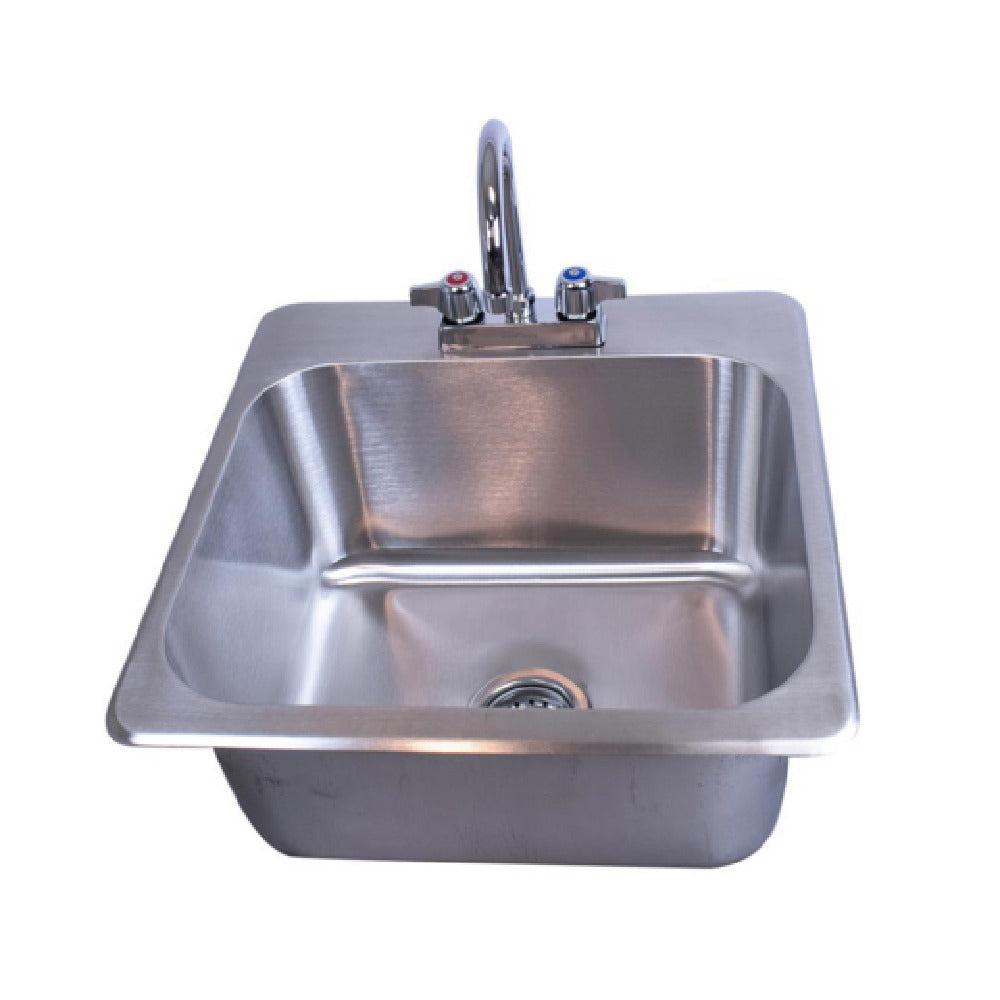 BK Resources DDI-18151024-P-G Deep Drawn Drop-In Sink One Compartment 20"W X 20-1/2"D X 10-1/2"H Overall Size