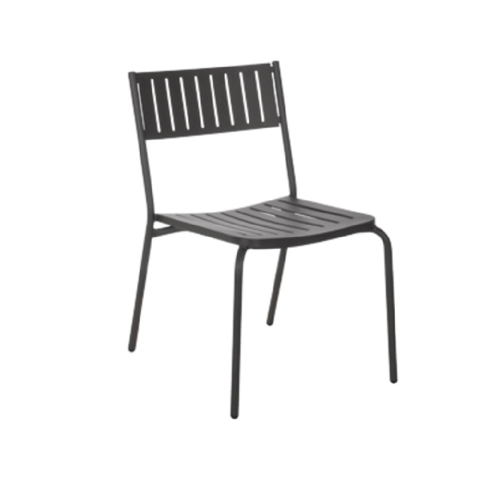 Emuamericas Llc 146 Bridge Stacking Side Chair Outdoor/indoor Steel Slat Back And Seat