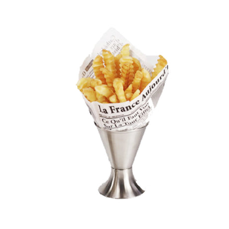 GET Enterprises 4-87888 Clipper Mill Fry Cone Basket 3-1/4" Dia. X 4-1/4"H Stainless Steel With Brushed Finish